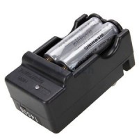 DOPPIO CARICABATTERIE +2 BATTERIE 14500 RICARICABILE LITIO 1200 MAH 3,7V